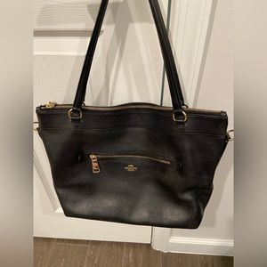 Coach Leather Bag NO SHOULDER STRAP Black